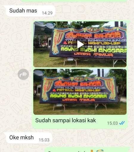 Pengiriman Papan Bunga Sisalam Wanasari